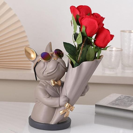 French Bulldog Flower Vase