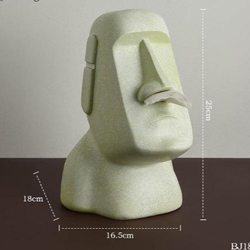 Moai Head Tissue Box