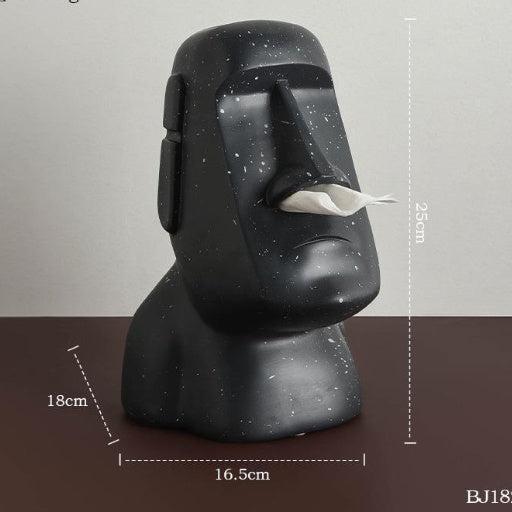 Moai Head Tissue Box